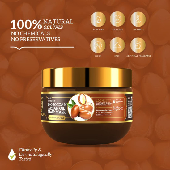 Khadi Natural Moroccan Argan Hair Mask 200gm - Renewing Hair Care