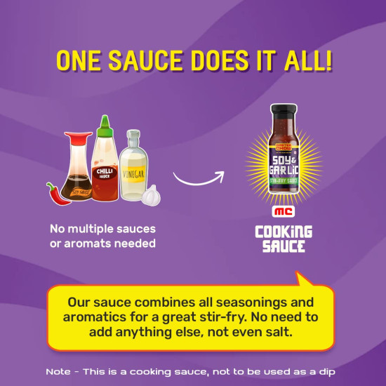 MasterChow Soy & Garlic Stir-Fry Cooking Sauce - Healthy, Low Calorie