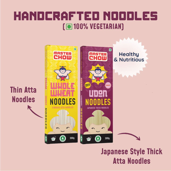 MasterChow Healthy Atta Noodle Pack of 2 - 100% Organic Atta
