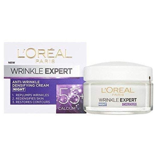 L'Oreal Paris 55+ Calcium Night Cream - Anti-Wrinkle Formula