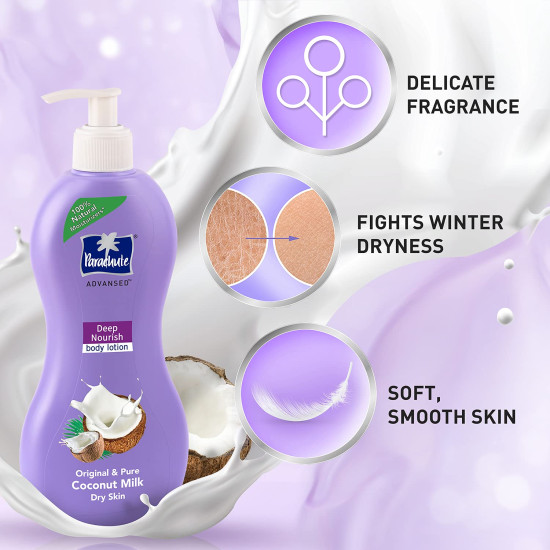 Parachute Advansed Deep Nourish Body Lotion - Pure Coconut Milk & Natural Moisturisers