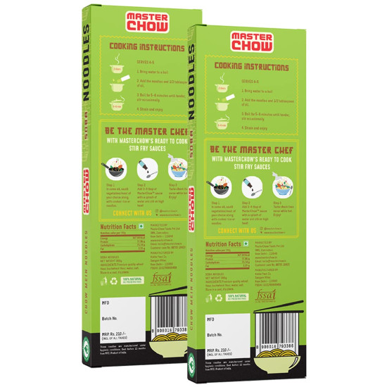 MasterChow Healthy Soba Noodles - Buckwheat & Whole Wheat - Pack of 2