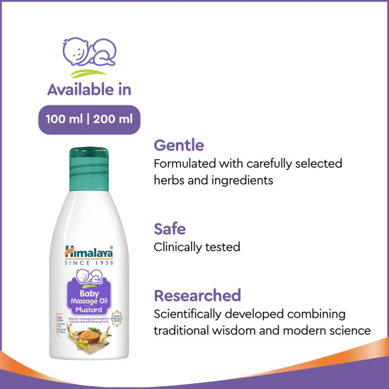 Himalaya Baby Massage Oil (Mustard) 200 ml - Nourishing Baby Care