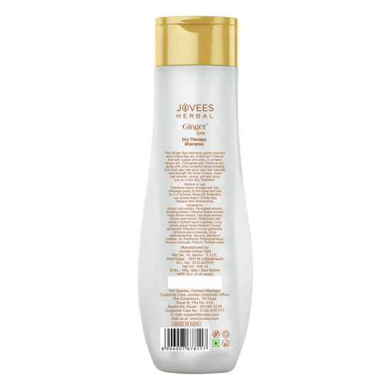 Jovees Herbal Ginger Spa Dry Therapy Shampoo - Nourishes and Strengthens