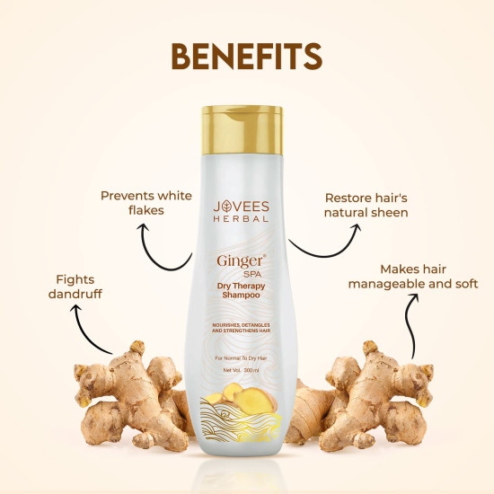 Jovees Herbal Ginger Spa Dry Therapy Shampoo - Nourishes and Strengthens