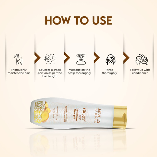Jovees Herbal Ginger Spa Dry Therapy Shampoo - Nourishes and Strengthens