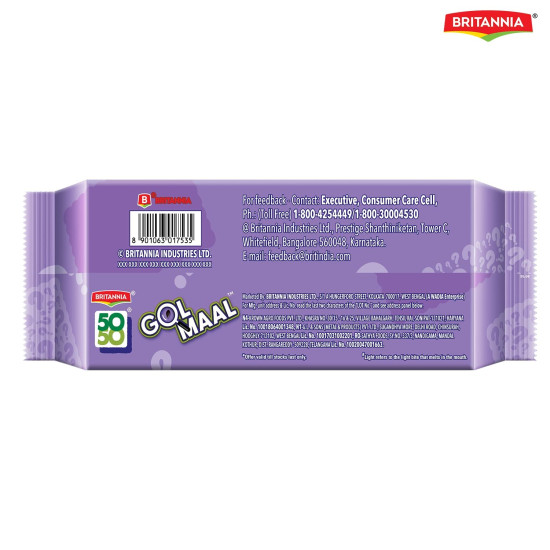 Britannia 50-50 Golmaal Light Crackers with Kaala Jeera Biscuits - Light & Crispy Snack