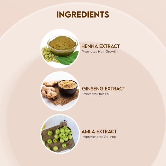 Jovees Herbal Henna & Ginseng Anti Hair Loss Shampoo - For Hair Growth & Hair Fall Control