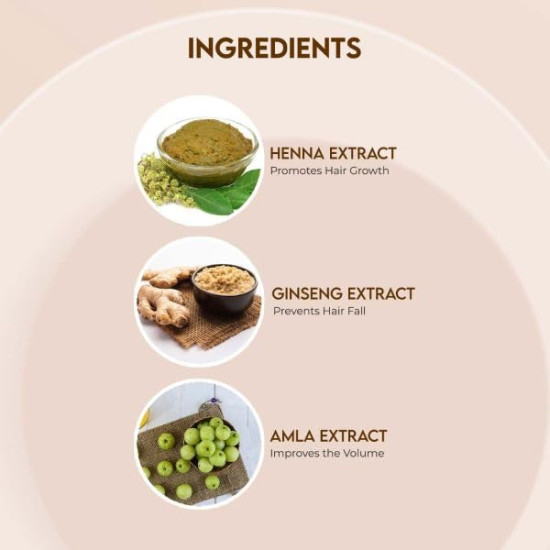 Jovees Herbal Henna & Ginseng Anti Hair Loss Shampoo - For Hair Growth & Hair Fall Control