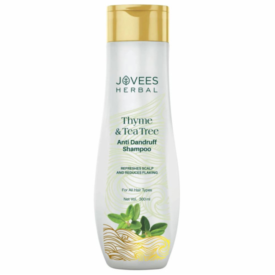 Jovees Herbal Thyme & Tea Tree Anti Dandruff Shampoo - Prevents Dandruff & Dry Scalp