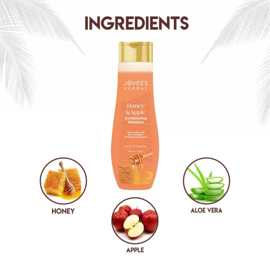 Jovees Herbal Honey & Apple Conditioning Shampoo - Frizz Control & Hair Repair