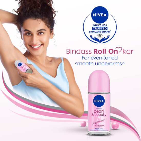 Nivea Women Deodorant Roll On Pearl & Beauty Radiance - Eventoned Smooth Underarms