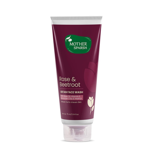 Mother Sparsh Rose & Beetroot Ubtan Face Wash - Deep Cleansing & Nourishing Mother Sparsh Rose & Beetroot Ubtan Face Wash - Deep Cleansing & Nourishing