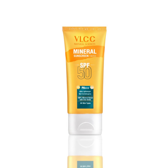 VLCC Mineral Sunscreen Tinted SPF 50 PA+++ - Ultra Lightweight & Non-Comedogenic