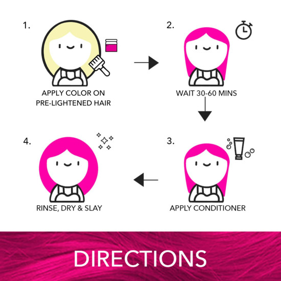 Paradyes Semi-permanent Carola Pink Hair Colour - Infused with Aloe-vera & Natural Ingredients