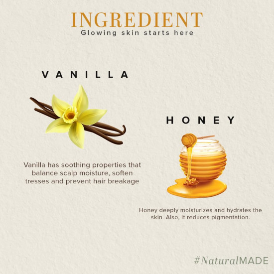 Khadi Natural Honey & Vanilla Hair Cleanser And Conditioner - Revitalizes Dull Scalp