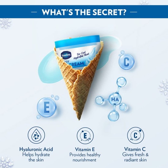 Vaseline Body Ice Cream 185g - Rapid Cooling Gel Crème
