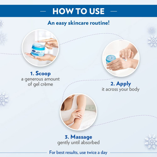 Vaseline Body Ice Cream 185g - Rapid Cooling Gel Crème