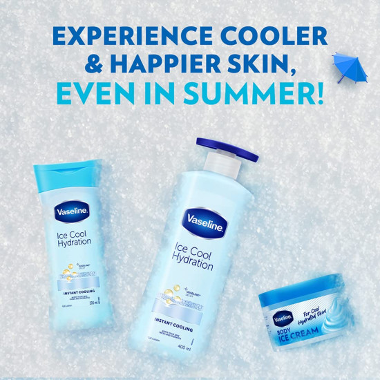 Vaseline Body Ice Cream 185g - Rapid Cooling Gel Crème