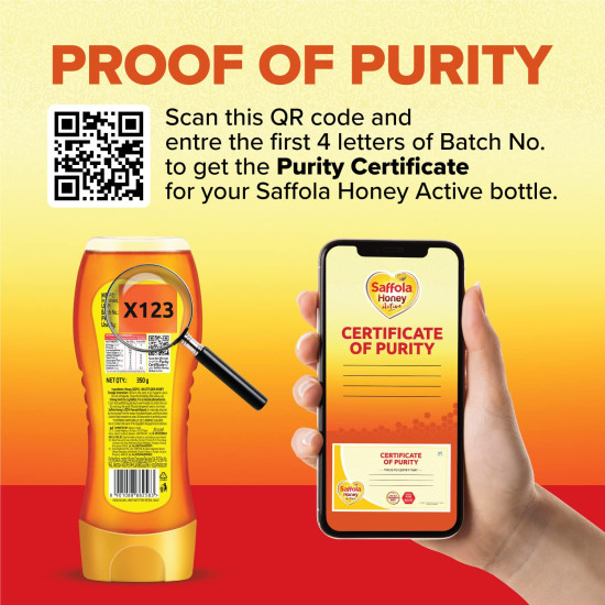 Saffola Honey Active - 100% Pure Sundarban Forest Honey