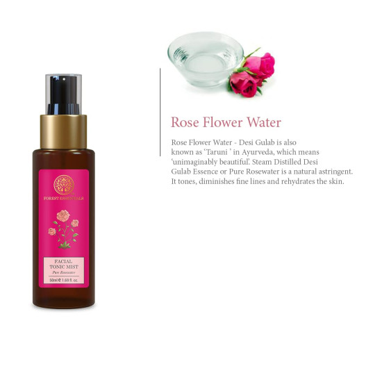 Forest Essentials Facial Tonic Mist with Pure Rosewater - Hydrating Daily Face Toner