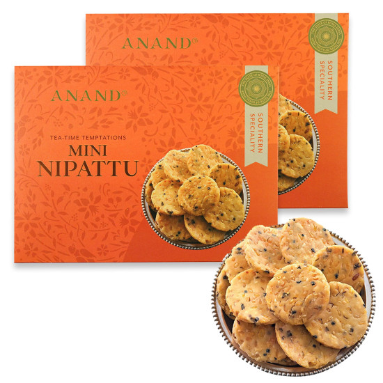 Anand Mini Nippattu/Chekkalu/Thattai - Crunchy Indian Snacks