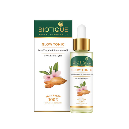Biotique Advanced Organics Glow Tonic Pure Vitamin E Treatment Oil - Radiant Skin Solution