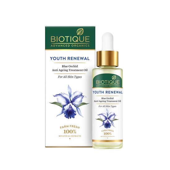 Biotique Advanced Organics Youth Renewal Blue Orchid Anti Ageing Treatment Oil - 30ml
