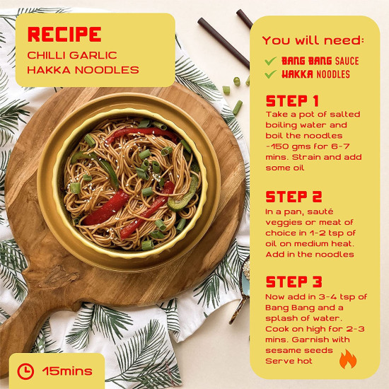MasterChow Chinese Veg Hakka Noodles - No Preservatives, Quick Cooking