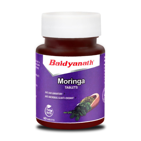 Baidyanath Moringa Tablets 60 Tablets (Pack of 1) –Drumstick Leaf Tablets| Helpful in Overall Health and Wellness and Gut Balance(60 Tablets)