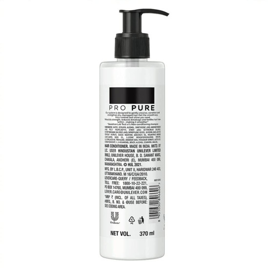 TRESemme Pro Pure Damage Recovery Conditioner 370ml - Sulphate & Paraben Free for Damaged Hair