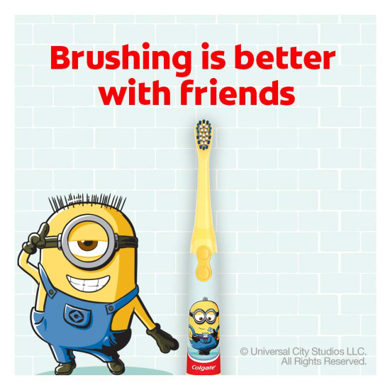 Colgate Kids Minions Battery Powered Toothbrush - Fun & Effective Oral Care