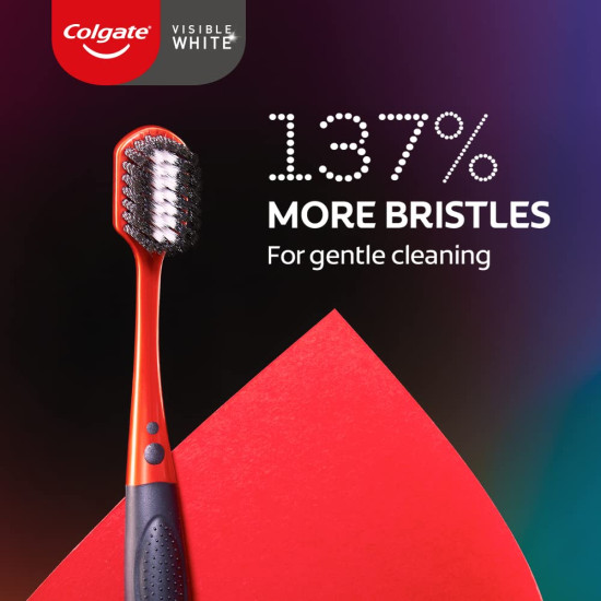Colgate Visible White O2 Manual Toothbrush - Gentle Teeth Whitening