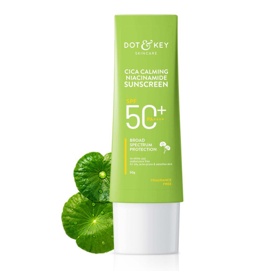Dot & Key CICA Calming Niacinamide Sunscreen SPF 50 PA+++ - For Oily & Sensitive Skin
