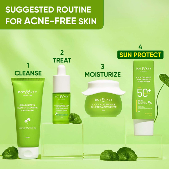 Dot & Key CICA Calming Niacinamide Sunscreen SPF 50 PA+++ - For Oily & Sensitive Skin