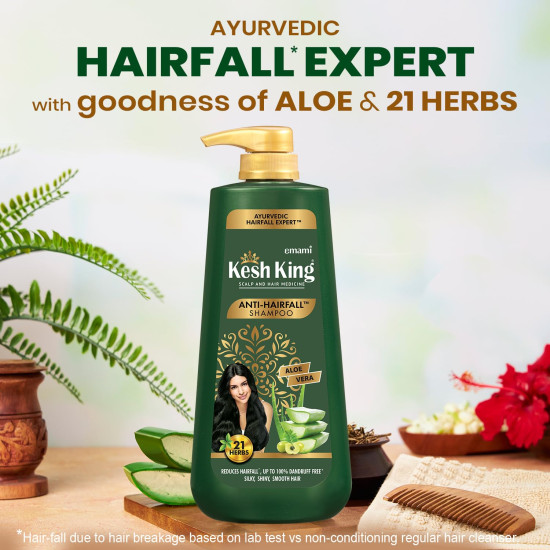 Kesh King Ayurvedic Anti Hairfall Shampoo - Reduces Hairfall with Aloe Vera & Amla