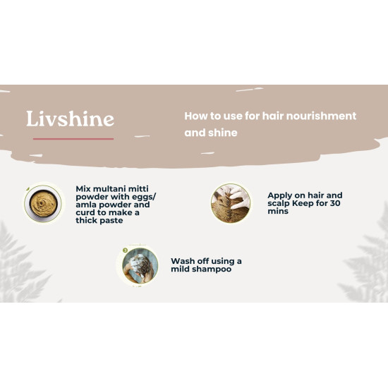 Livshine Natural Multani Mitti - Stone Form for All Skin Types