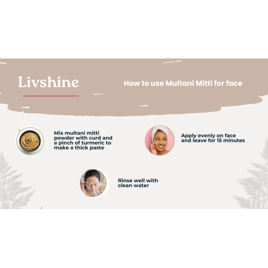 Livshine Natural Multani Mitti - Stone Form for All Skin Types
