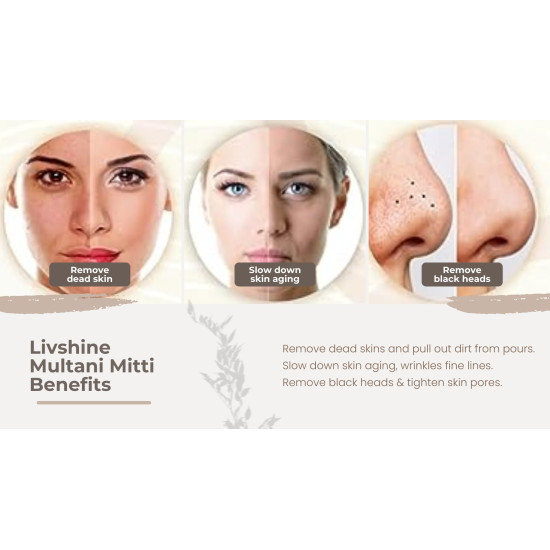 Livshine Natural Multani Mitti - Stone Form for All Skin Types