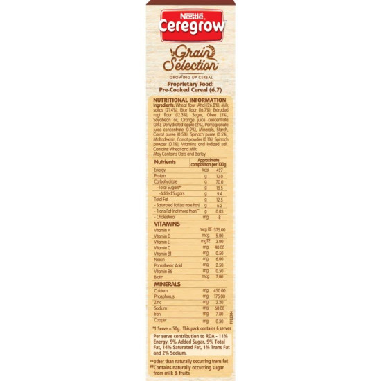 NESTLE CEREGROW Grain Selection - Nutritious Ragi & Mixed Fruit