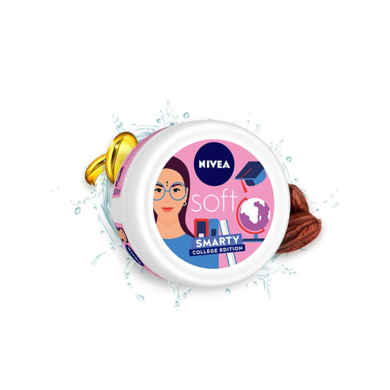 NIVEA Soft Smarty College Edition Moisturizer - Non Sticky Cream for Face, Hand & Body