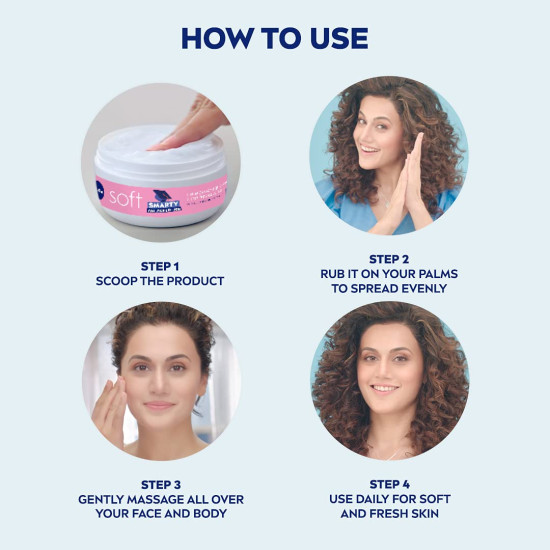 NIVEA Soft Smarty College Edition Moisturizer - Non Sticky Cream for Face, Hand & Body