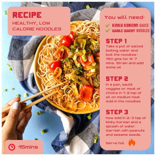 MasterChow Healthy Whole Wheat Noodles - No Preservatives, 100% Atta