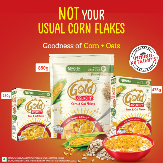 NESTLE GOLD Crunchy Oat and Corn Flakes - Nutritious Combo Pack