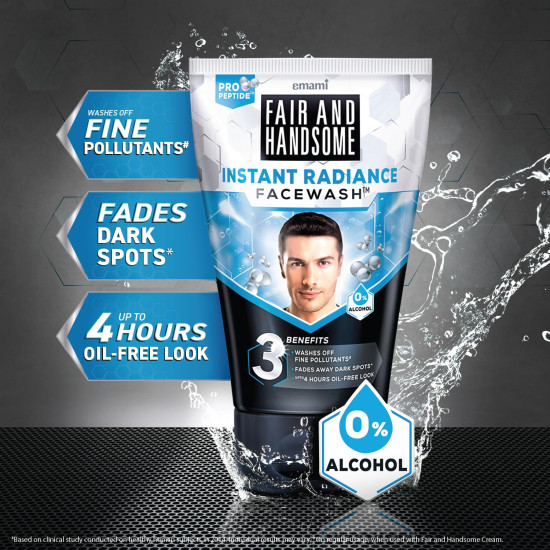 Fair and Handsome Instant Radiance Face Wash - Pro-Peptide Technology