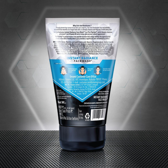 Fair and Handsome Instant Radiance Face Wash - Pro-Peptide Technology