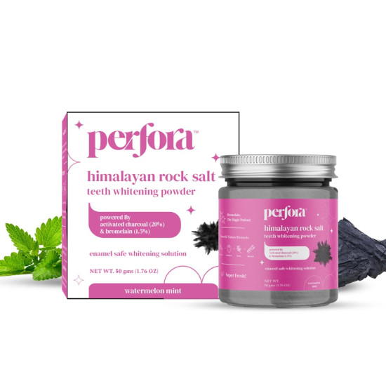 Perfora Charcoal Teeth Whitening Powder - Enamel Safe & Effective