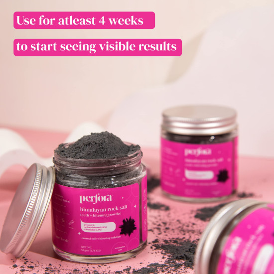 Perfora Charcoal Teeth Whitening Powder - Enamel Safe & Effective