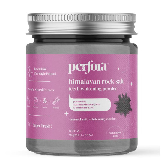 Perfora Charcoal Teeth Whitening Powder - Enamel Safe & Effective