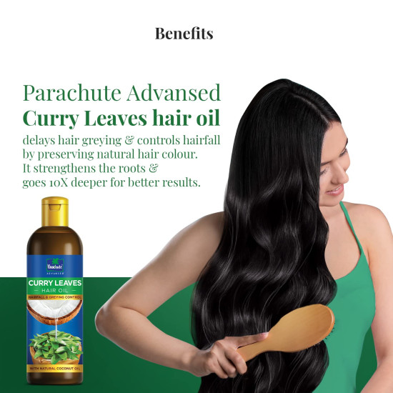 Parachute Advansed Curry Leaves Hair Oil - Hair Fall & Greying Control